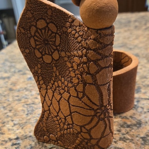 Rustic Brown Ceramic Holder - Picture 2 of 5